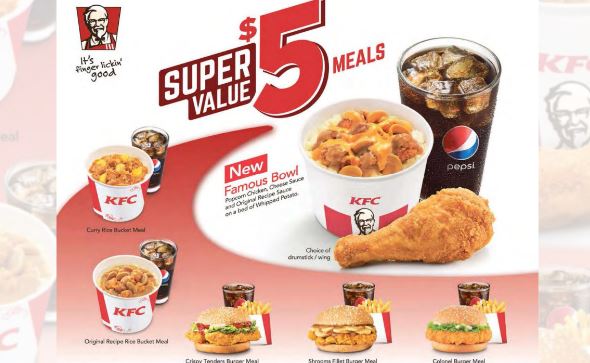 KFC Individual Meals New Price